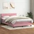 Vidaxl Box spring postelja z vzmetnico roza 140x210 cm žamet