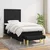 vidaXL Box spring postelja z vzmetnico črna 100x200 cm blago