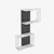 Hanah Home Zidna polica Destan, 65x96x19 cm,Bela