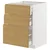 METOD / MAXIMERA Podni element s 3 fioke, bela/Voxtorp im. hrastovine, 60x60 cm