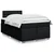 vidaXL Box spring postelja z vzmetnico črna 120x190 cm blago