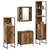 Set namještaja za kupaonicu 4 pcs Smeđa 33 x 33 x 185.5 cm