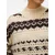 VERO MODA Pulover VMAMPLE ecru/čokolada/antracit