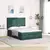 Ottoman krevet s madracima i LED diodama tamnozeleni 140x190 cm baršun