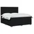 vidaXL Postelja boxspring z vzmetnico Črna 140 x 200 cm Blago