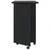 Vidaxl Rolling Cabinet z mizo MOSS Black Solid Wood Pine