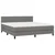 Vidaxl Box spring postelja z vzmetnico LED temno siva 180x200 cm blago