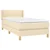 Vidaxl Box spring postelja z vzmetnico krem 80x200 cm blago