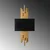 Opviq Zidna lampa Axis-15114, 35x75x10cm, IP20, Zlatno-crna boje