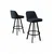 HANAH HOME Set barskih stolica (4 komada) Atex Anthracite Black