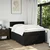 Vidaxl Box spring postelja z vzmetnico črn 120x200 cm blago