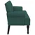 Klupa s naslonom tamnozelena 120 x 62 x 75,5 cm od tkanine