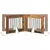 Vrata za pse s postoljem 4 pcs Staro drvo 80 x 60 cm
