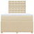 VIDAXL Box spring postelja z vzmetnico krem 120x200 cm blago