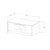 Liven Klub sto Christy, 90x50x35 cm, Belo-smeđi