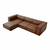 Rjava usnjena kotna zofa v barvi konjaka (levi kot) Madame - Windsor & Co Sofas