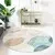 Modra/bež pralna okrogla preproga o 100 cm Puddle – Mila Home