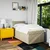 Vidaxl Box spring postelja z vzmetnico krem 80x200 cm blago