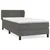 vidaXL Box spring postelja z vzmetnico temno siv 90x190 cm žamet