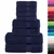 8-dijelni vrhunski set ručnika SOLUND modri 600 gsm