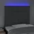 Vidaxl LED posteljno vzglavje temno sivo 100x5x118/128 cm blago