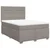 Vidaxl Box spring postelja z vzmetnico taupe 140x200 cm blago