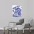Canvas Slika na platnu Plavi cvetovi II, Sa ramom, 45 x 60 cm, Beli