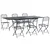 Vrtni set za objed 7 pcs Antracit 212 x 90 x 76 cm