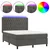 Krevet box spring s madracem LED tamnosivi 140x190 cm baršun