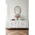 Hanah Home komoda Ilay 180, 180 cm, bela / srebrna