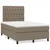 Vidaxl Box spring postelja z vzmetnico taupe 120x190 cm blago