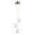 ITALUX PND-34375-3-HBR - LED luster na sajli ALANI 3xLED/5W/230V 3000K zlatna