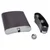 shumee Hip Flask 540 ml iz eko usnja - Set s kozarci in etuijem