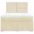 Vidaxl Box spring postelja z vzmetnico krem 140x190 cm blago