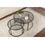 Hanah Home Klub sto-set Aurum, 60x60x39, 80x80x43cm, 2 komada, Crni