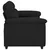 Vidaxl Dvosed črne barve 160x81x84 cm blago