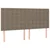 vidaXL Box spring postelja z vzmetnico LED taupe 200x200 cm blago, (20851586)