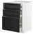 METOD / MAXIMERA Pod.elem.3front/2dnj/1srd/1vis.fiok, bela/Lerhyttan crno bajcovano, 60x60 cm