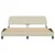 Vidaxl Posteljni okvir Dover krem 160x200 cm blago