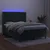 Vidaxl Box spring postelja z vzmetnico LED tem. zelena 140x200cm žamet