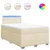 vidaXL vidaXL Box spring postelja z vzmetnico krem 120x190 cm blago, (21305002)