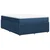 Vidaxl Box spring postelja z vzmetnico modra 160x200 cm blago