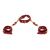 Taboom Bondage in Luxury D-Ring Collar and Wrist Cuffs Red