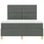 Vidaxl LED Box Spring Postelja Temno siva 140 x 200 cm blago