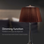 LED Prigušiva punjiva stona lampa LED/1,5W/5V 3000-6000K 1800 mAh braon