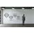 WallXpert metalni zidni ukras 5039, geometrijski dijamant, 90 x 66 cm, crni