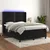 Vidaxl Box spring postelja z vzmetnico LED črna 140x200 cm žamet