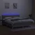 Vidaxl Box spring postelja z vzmetnico LED sv. siva 180x200 cm blago