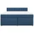 Vidaxl Box spring postelja z vzmetnico modra 180x200 cm blago