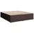 Vidaxl Box spring postelja z vzmetnico temno rjava 180x200 cm blago